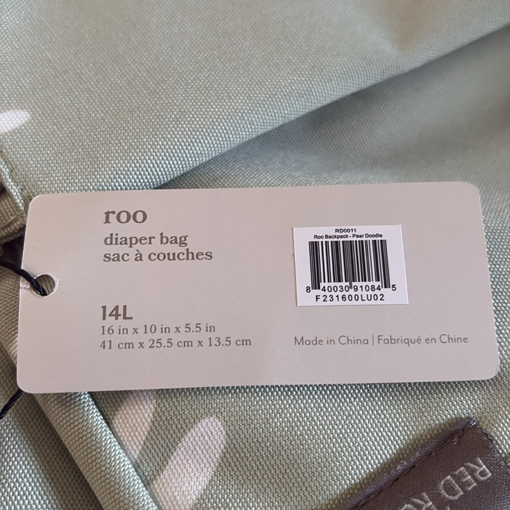 Red Rovr Roo Diaper Bag 14L - Picture 8 of 8